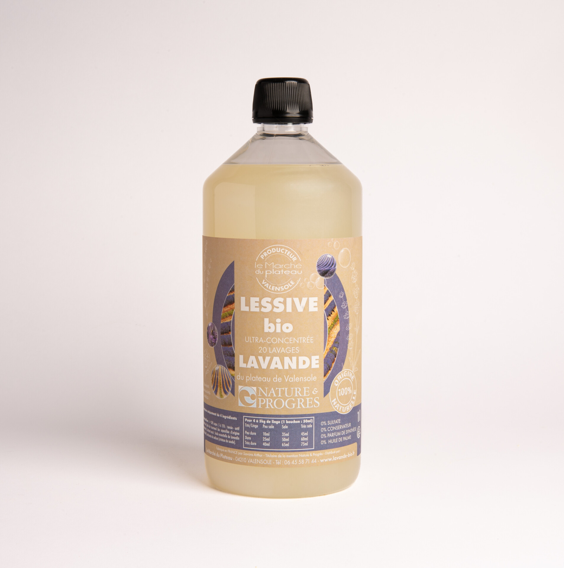 Lavendel-Waschmittel 1 L 1 Lessive à la lavande bio 1 L