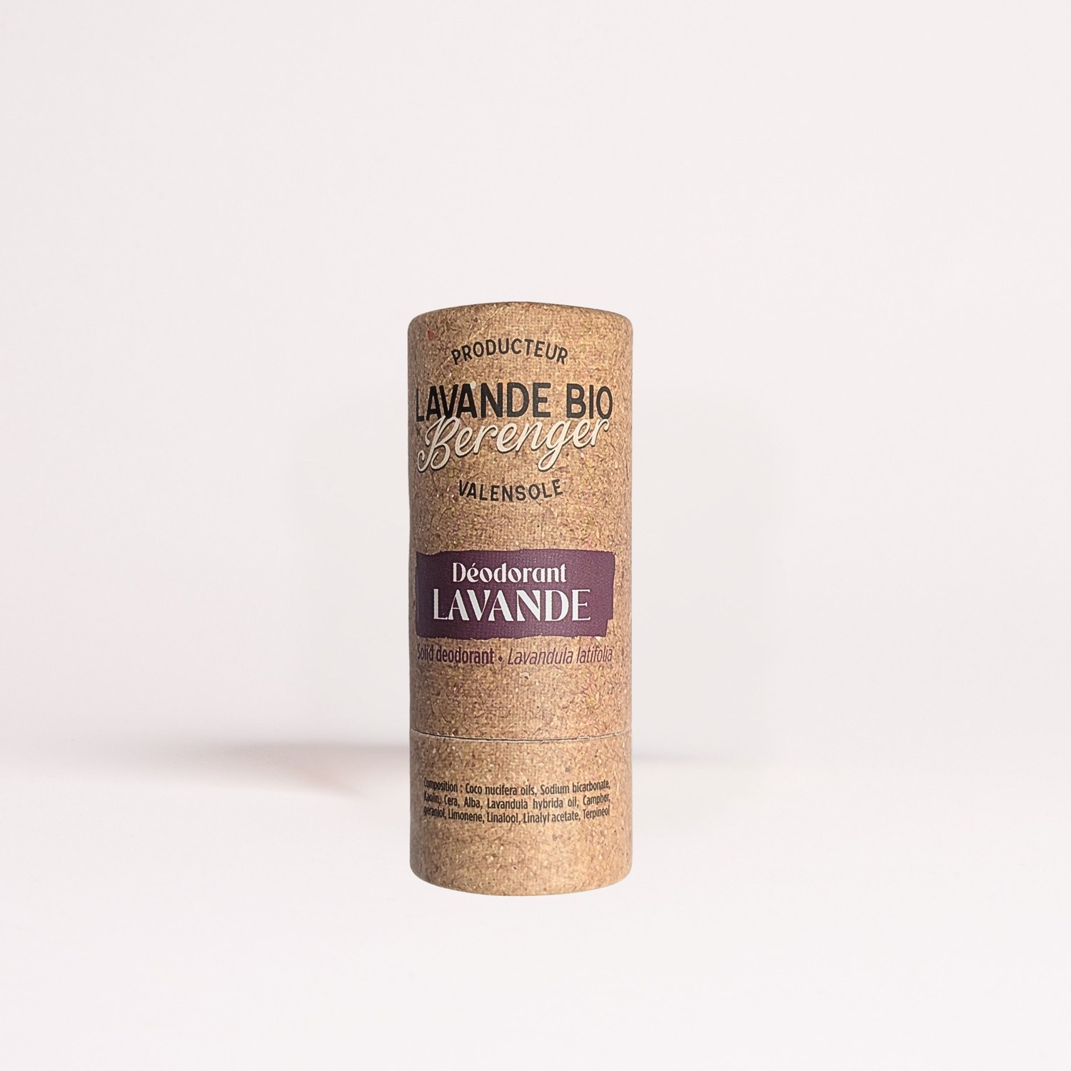 Déodorant solide lavande 1 Déodorant solide lavande bio 60 g - Lavande Bio Bérenger