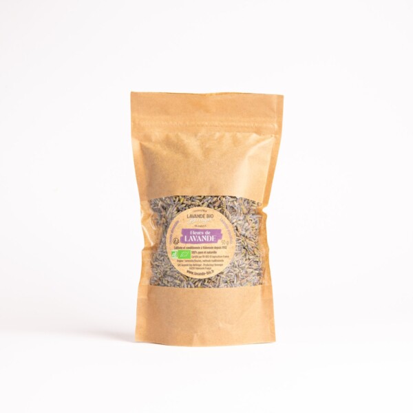 Fleurs de lavande bio en sachet 50 g