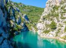 Gorges Du Verdon lake of Sainte Croix, Provence, France, Provence Alpes Cote d Azur, turquoise lake